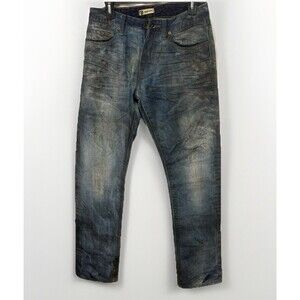Norman Russell Selvedge Denim Jeans 31 X 33 Straight Handmade Thrashed Mud Wash